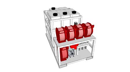 cadd drawing of lube skid
