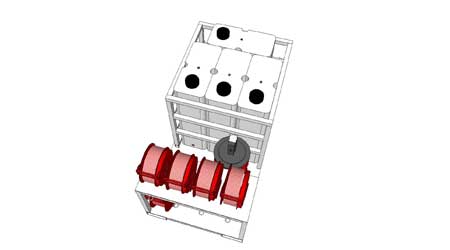 drawing of lube skid with metered nozzles